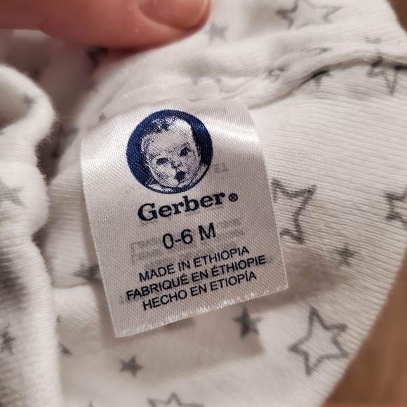 Carters Gerber Baby Essentials 4 Hat Cotton Beanie Star White Gray Orange Unisex - Picture 5 of 11